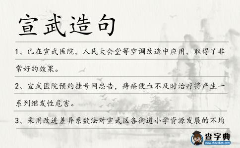 宣武造句