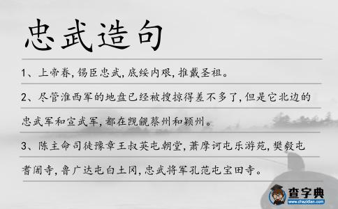 忠武造句