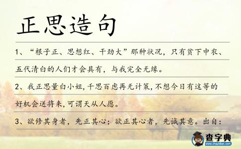 正思造句