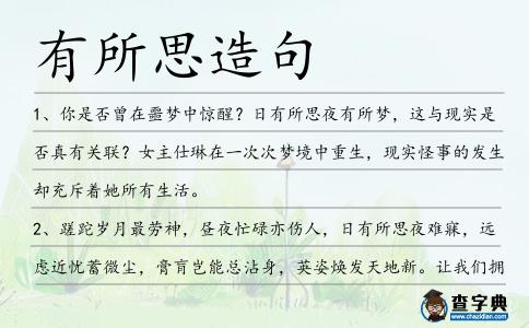 有所思造句
