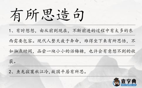 有所思造句