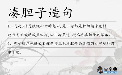湊膽子造句