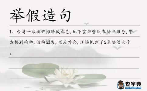 舉假造句