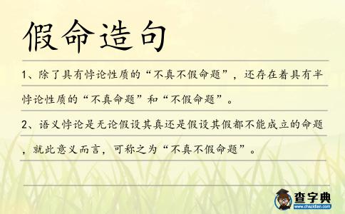 假命造句