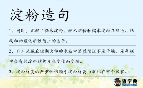 淀粉造句