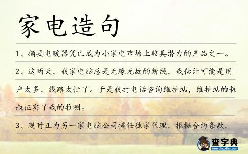 家電造句