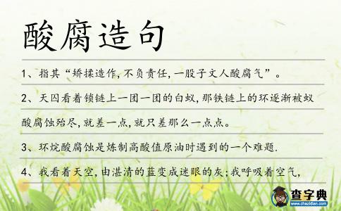 酸腐造句