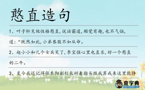 憨直造句