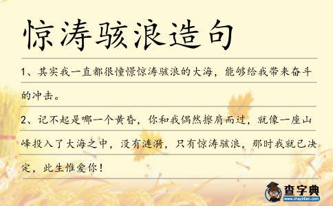 驚濤駭浪造句