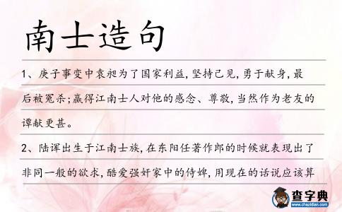 南士造句