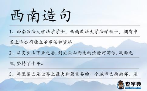 西南造句
