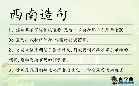 西南造句