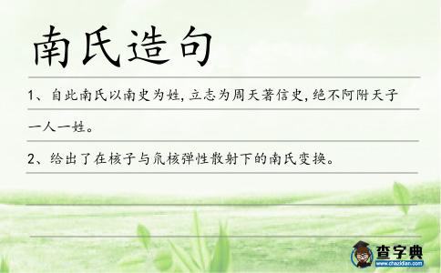 南氏造句