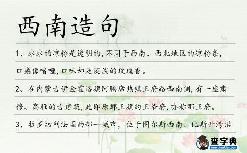 西南造句
