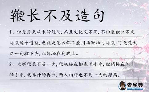 鞭長不及造句