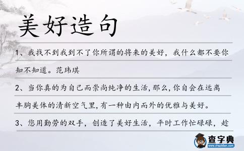 美好造句