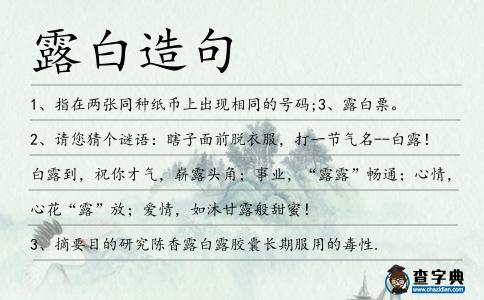 露白造句