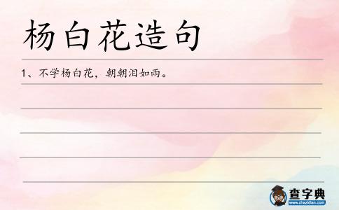 楊白花造句