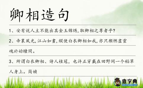 卿相造句