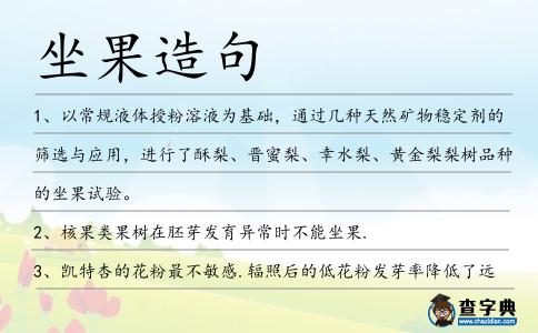 坐果造句