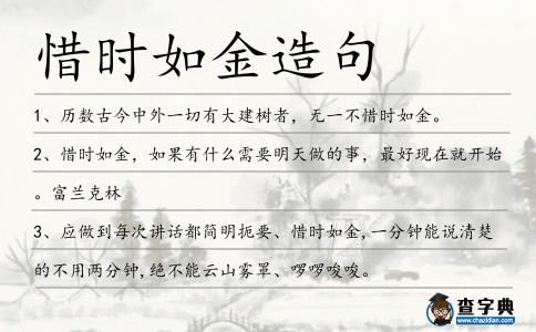 惜時如金造句