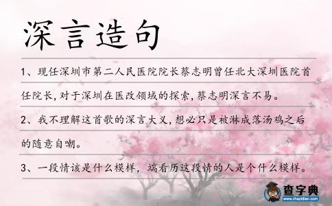 深言造句