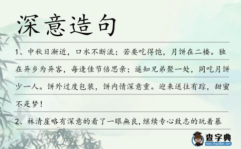 深意造句