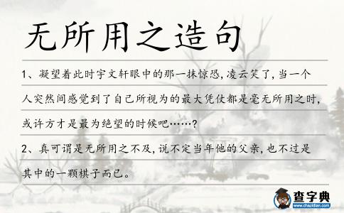 無所用之造句