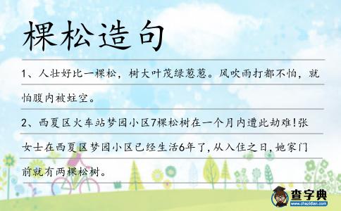 棵松造句