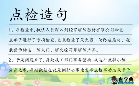 點檢造句