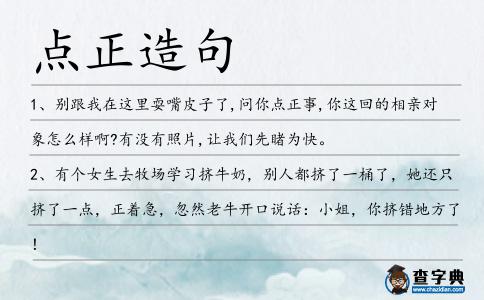 點(diǎn)正造句