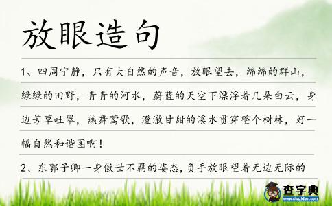 放眼造句