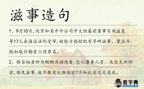 滋事造句