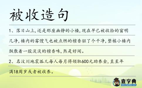 被收造句