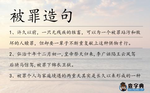被罪造句