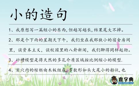 小的造句