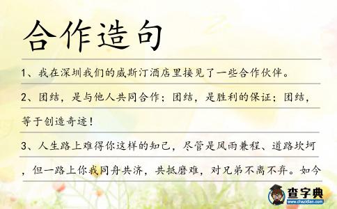 合作造句