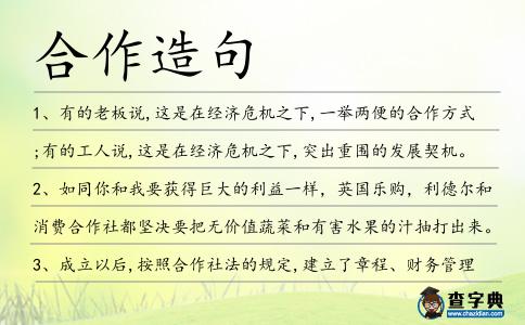 合作造句