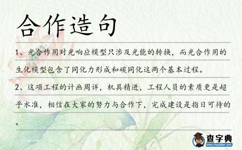 合作造句