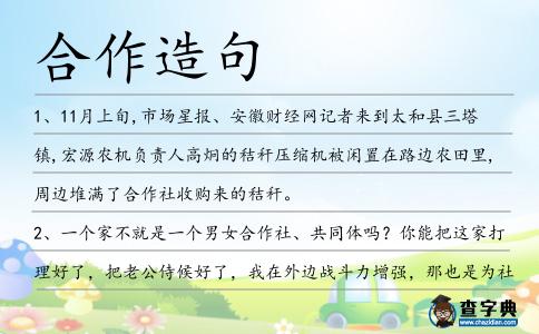 合作造句