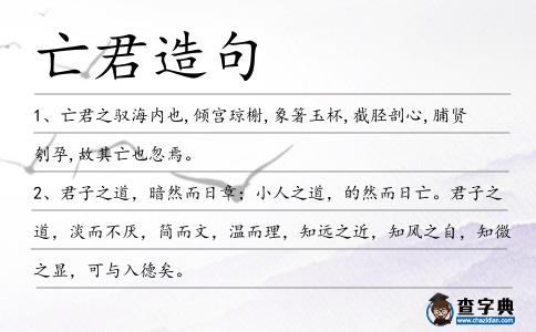 亡君造句
