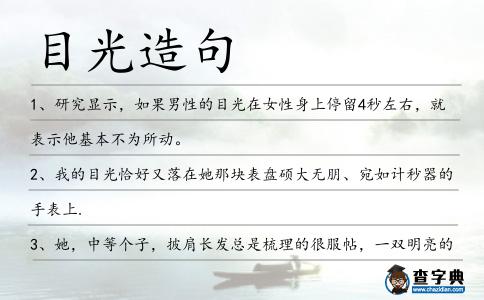 目光造句
