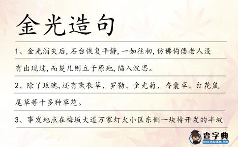 金光造句