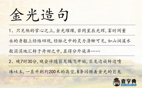 金光造句