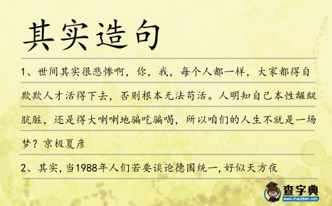 其實造句