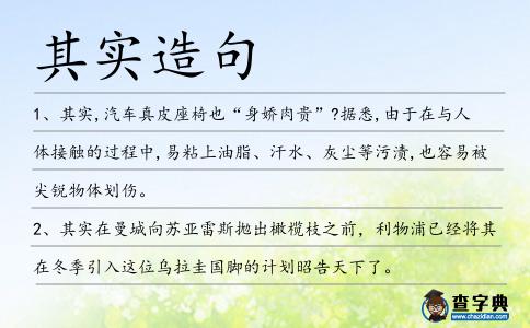 其實(shí)造句