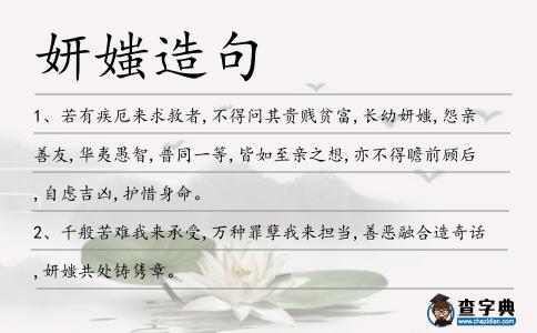 妍媸造句