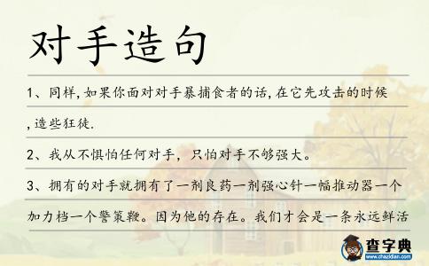 對(duì)手造句