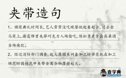 夾帶造句