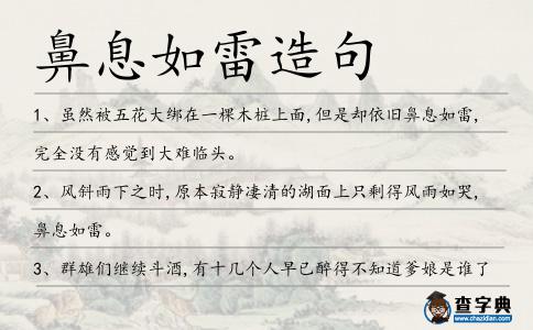 鼻息如雷造句